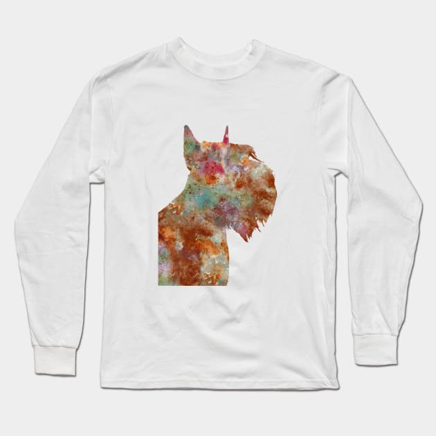 Giant Schnauzer Long Sleeve T-Shirt by RosaliArt